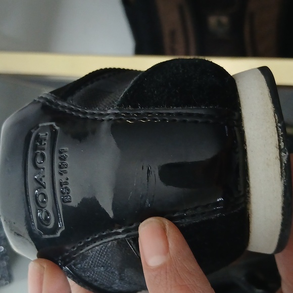 Coach Hilary black signature monogram tennis shoes size 8 - Picture 14 of 15